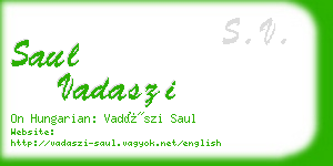 saul vadaszi business card